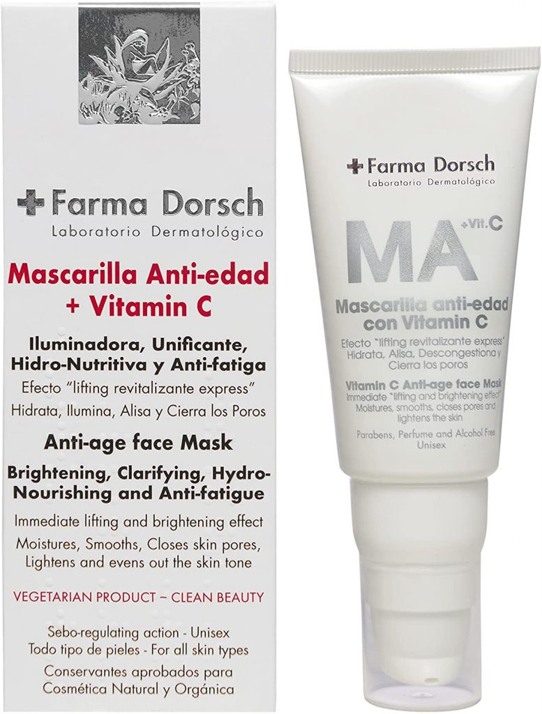 Mascarilla facial con vitamina C antiarrugas de Farma Dorsch